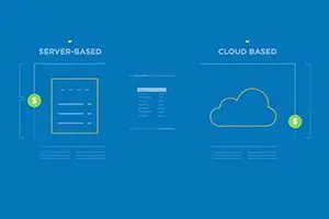server illustration and cloud illustration
