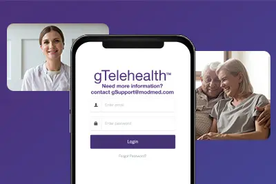 iphone showing ModMed telehealth
