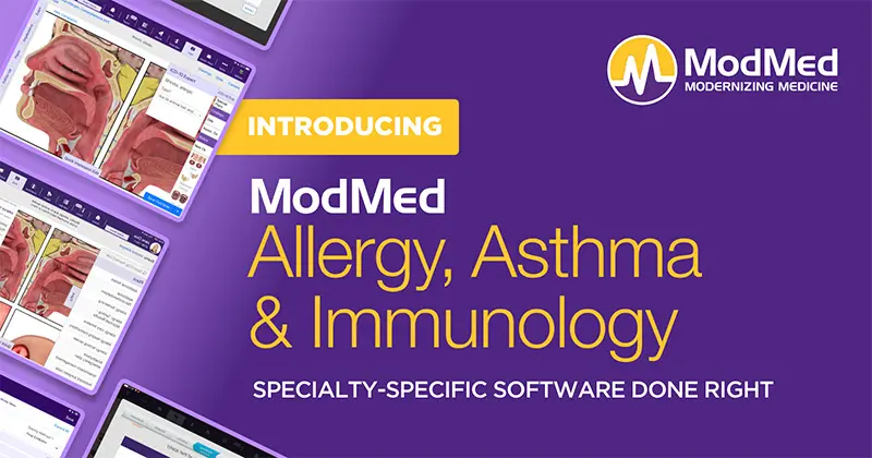 ModMed® Launches Allergy, Asthma and Immunology Software Suite