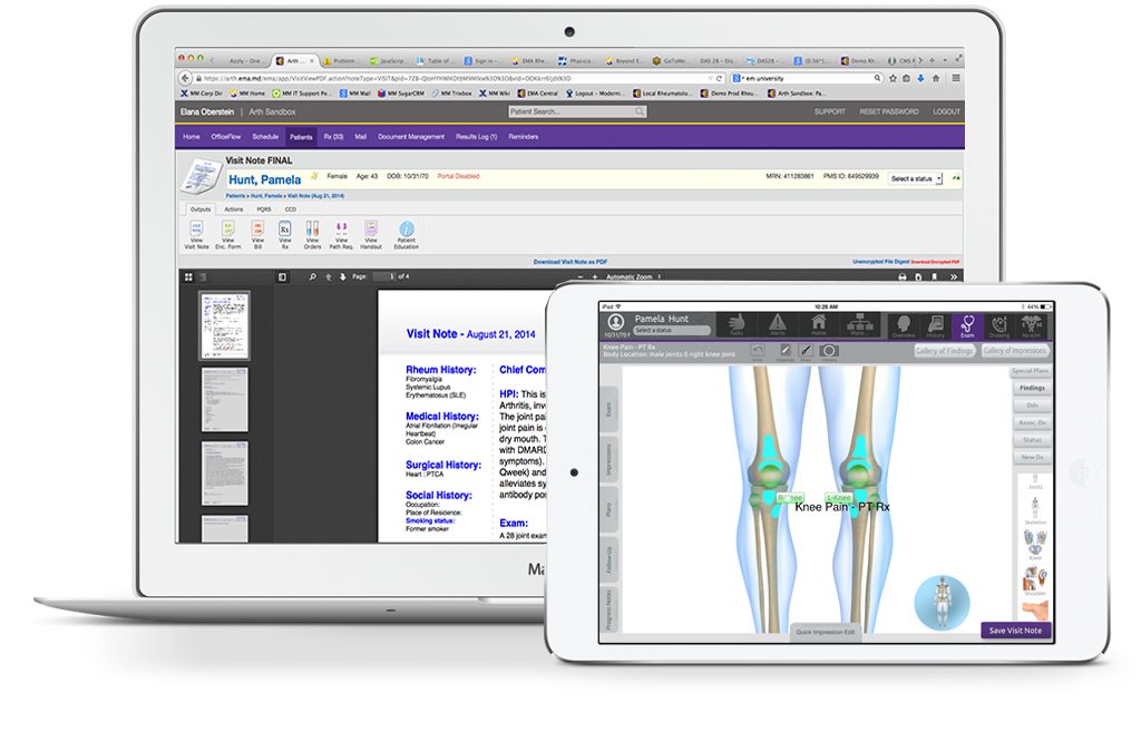 Integrate Seamlessly with EMA™ Rheumatology iPad EMR Integrate Seamlessly with EMA™ Rheumatology iPad EMR