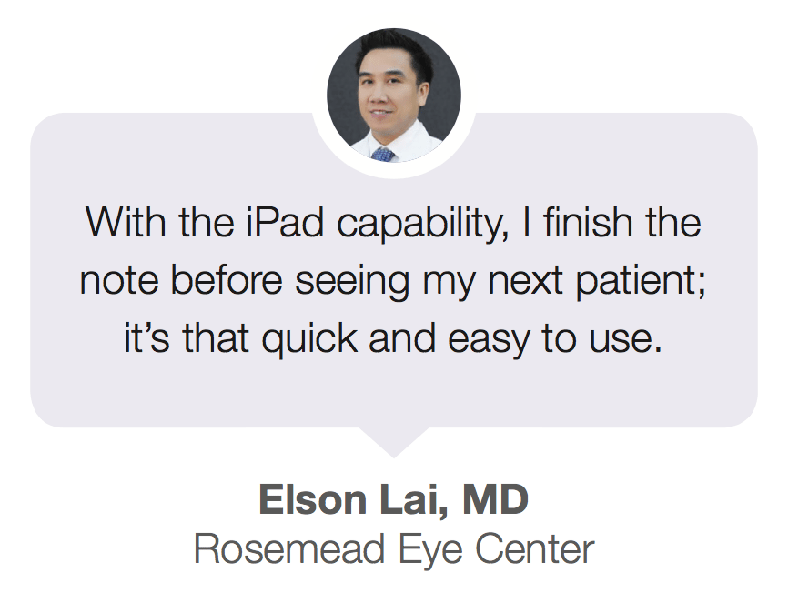 Quote from Ophthalmologist Dr. Elson Lai