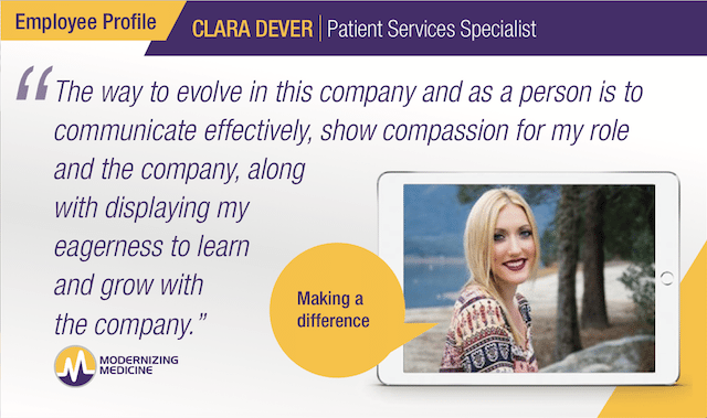 Clara Dever Modernizing Medicine employee profile