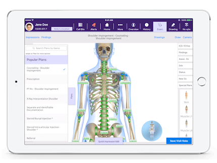 orthopedic EMR on iPad