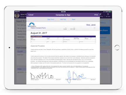 electronically signing a patient consent form for unplanned procedure in EMA for orthopedics electronically signing a patient consent form for unplanned procedure in EMA for orthopedics