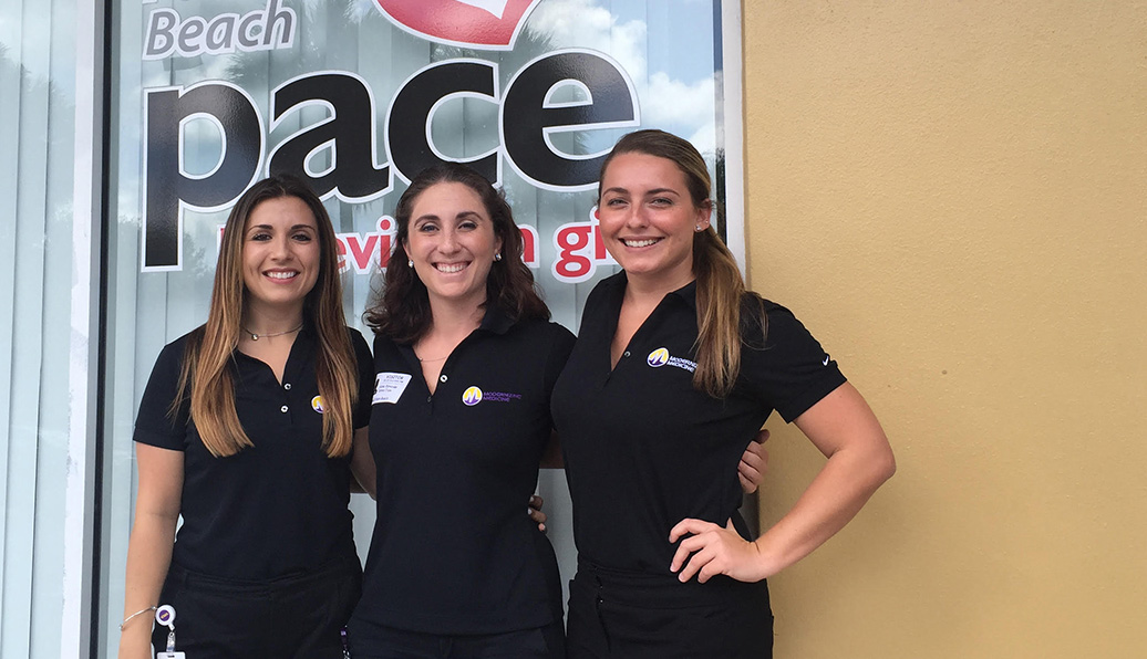 three Modernizing Medicine women volunteer at PACE Center for Girls - Palm Beach