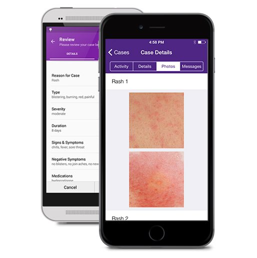 modmed Telehealth app on smartphone modmed Telehealth app on smartphone