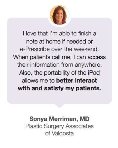 Quote from Dr. Sonya Merriman Plastic Surgeon on patient interaction 