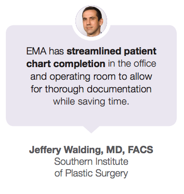 Quote from Plastic Surgeon Dr. Jeffrey Walding on his EMR