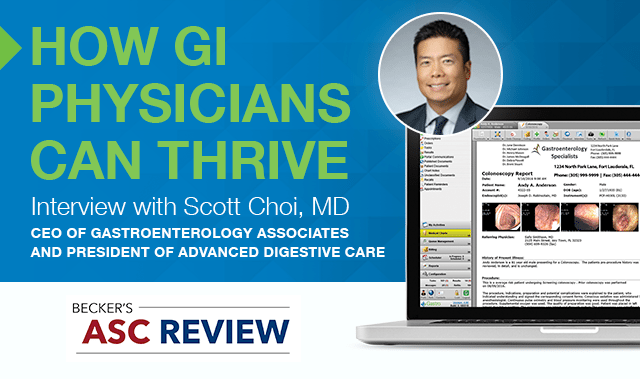 headshot of Dr. Scott Choi and gastroenterology EHR