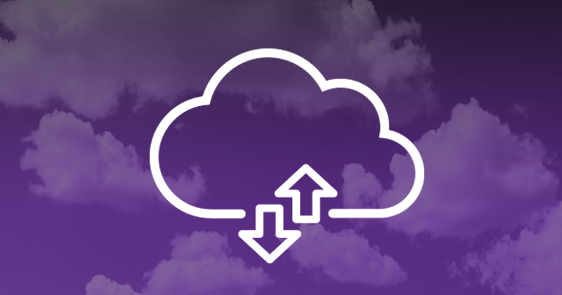 Purple software cloud image