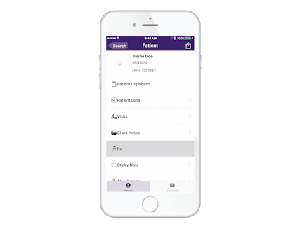a picture of PocketEMA, an electronic medical records app for ophthalmologists to check patient records a picture of PocketEMA, an electronic medical records app for ophthalmologists to check patient records