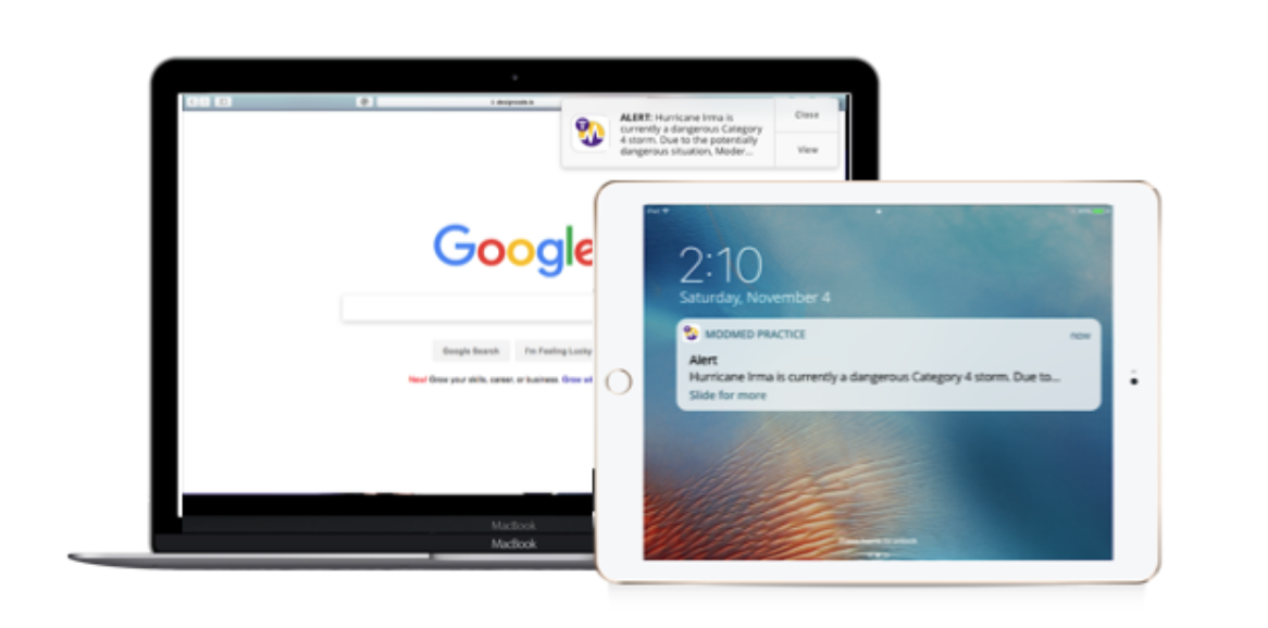 EHR push notifications on iPad