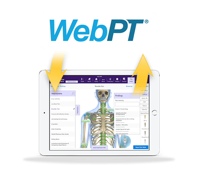 webpt logo and ModMed ortho suite