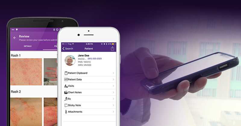 telehealth-app-on-iphone-and-hand-holding-phone