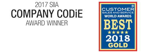 2017 Customer Success Team of the Year — SIIA Company CODiE Awards logo and css award logo