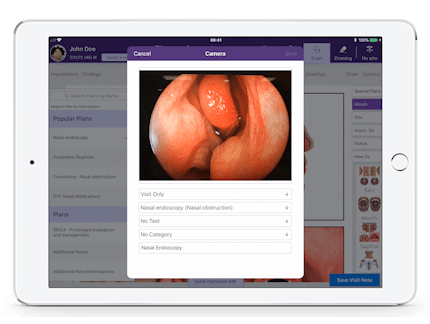 integrated photography in EMA for nasal endoscopy