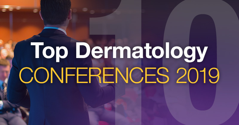 back-of-dermatology-speaker-at-dermatology-conference-with-text-overlay