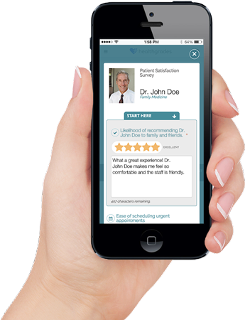 A patient at the front desk while staff is scheduling an appointment with practice management and EMA, an ophthalmology PM software suite