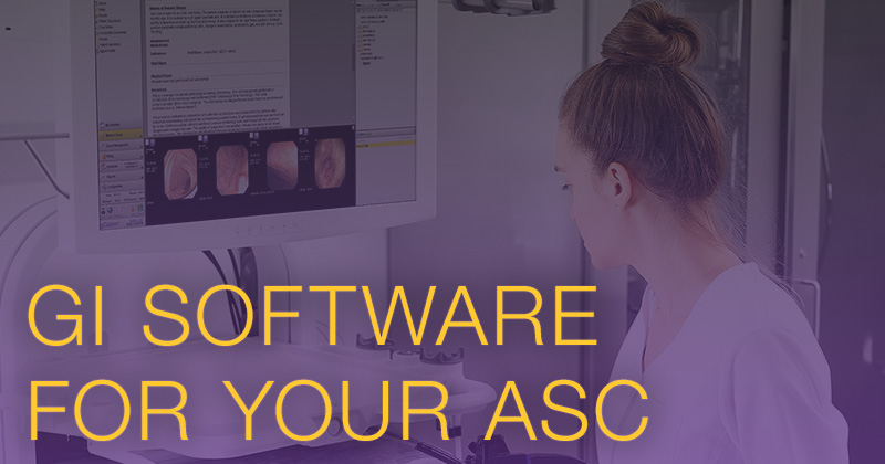 female-in-white-lab-coat-looking-at-screen-with-gastroenterology-software-in-asc