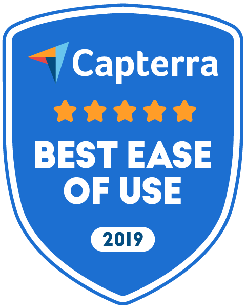 Capterra best ease of use 2019 Badge