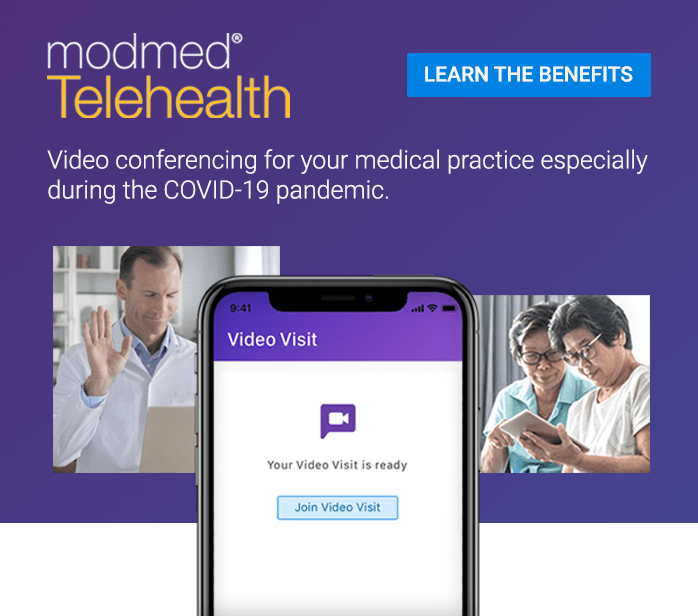 ModMed telehealth - Video conferencing for your medical practice especially during the COVID-19 pandemic - Learn The Benefits