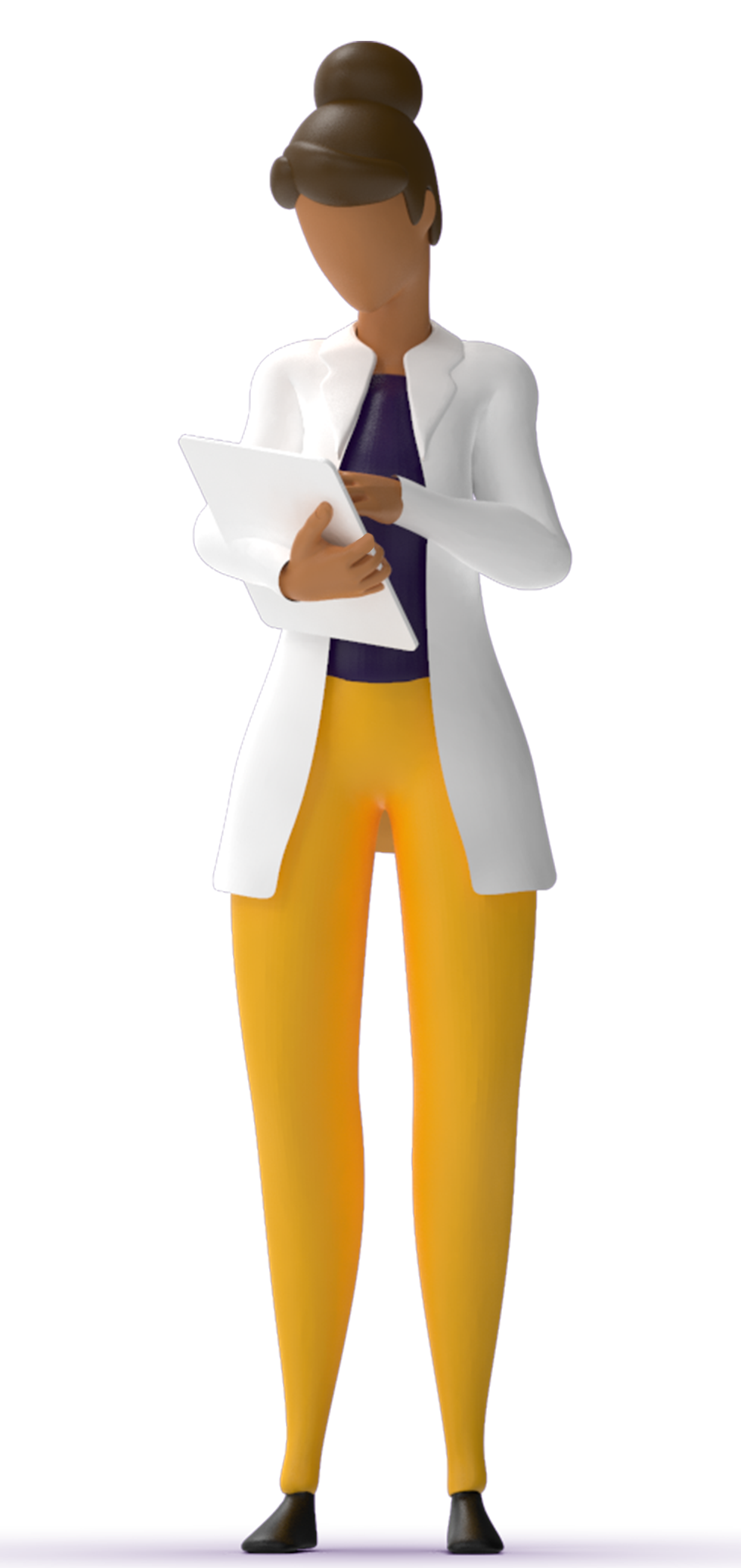 Physician looking at her tablet Physician looking at her tablet