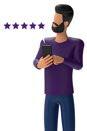 Patient giving a 5 star review