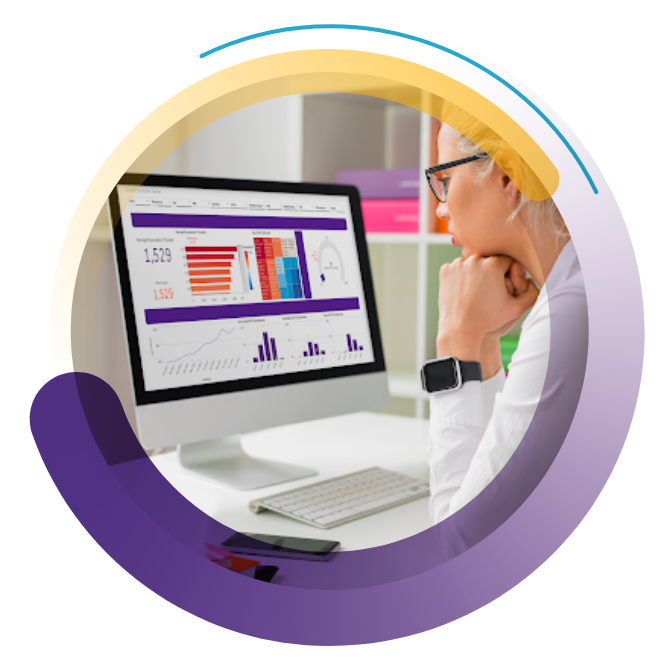 A clinician takes a closer look at her analytic dashboard.