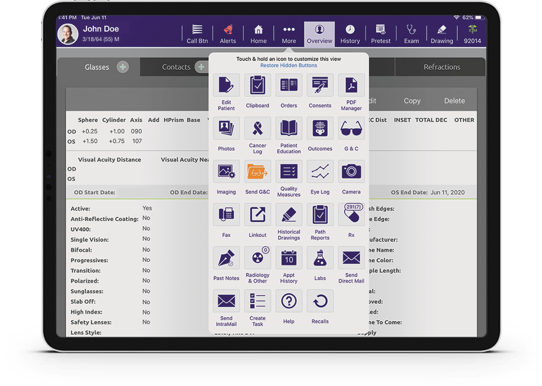 Optical Inventory Management on iPad Optical Inventory Management on iPad