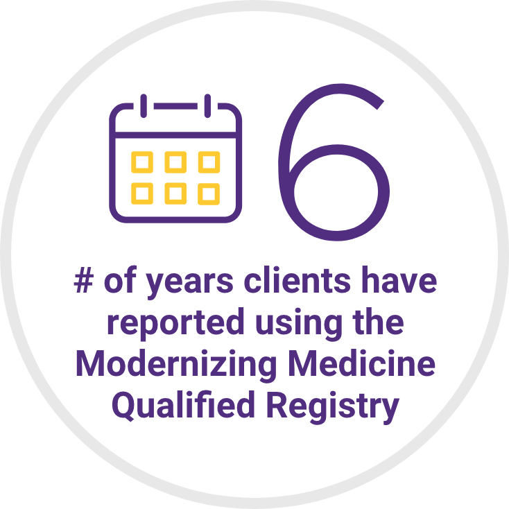 6 - the number of years clients have reported to our registry