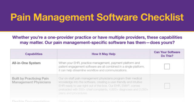 Pain Management Challenge Checklist