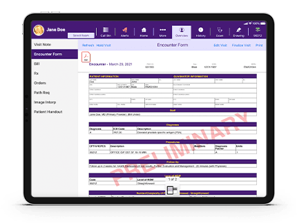 Automate Tedious Tasks Using ICD-10 Codes Urology EHR Screen Display