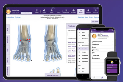 iPad and smart phones displaying EMR iPad and smart phones displaying EMR