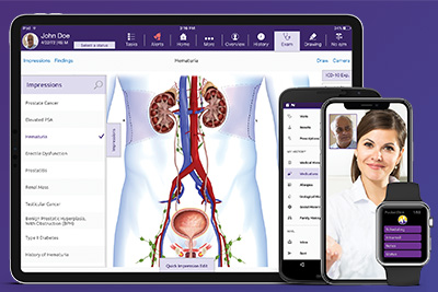 iPad and smart phones displaying EMR iPad and smart phones displaying EMR