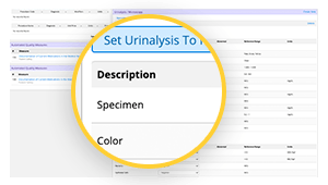 EHR  urinalysis workflow chart