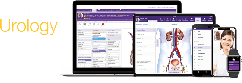 ModMed Urology logo and Urology-SPECIFIC EHR TOOLS ModMed Urology logo and Urology-SPECIFIC EHR TOOLS