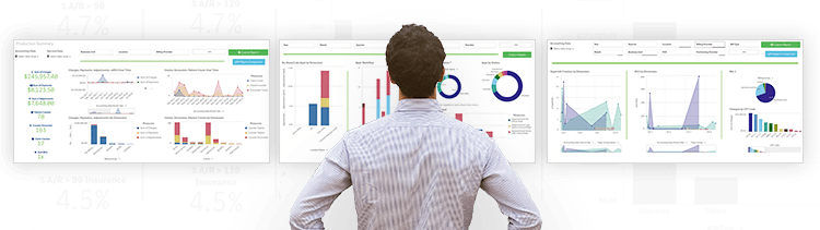 man looking at charts