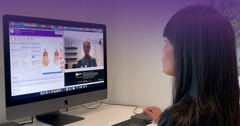 Image of a patient consultation via telemedicine 