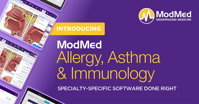 ModMed Allergy, Asthma and Immunology ecosystem ModMed Allergy, Asthma and Immunology ecosystem
