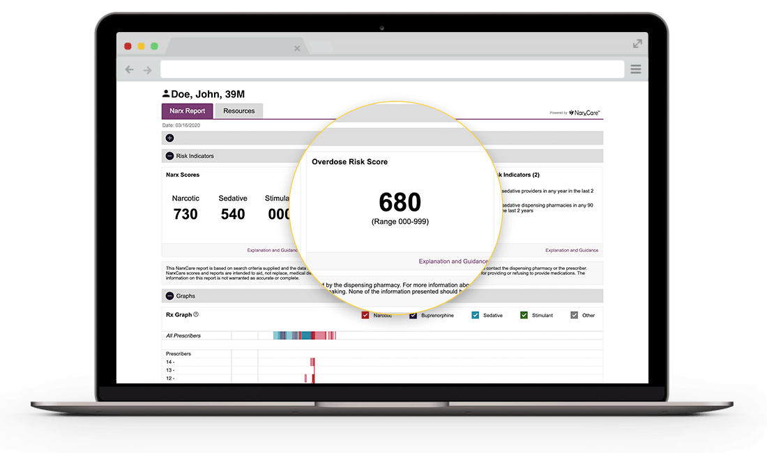 PDMP access via EHR on a computer