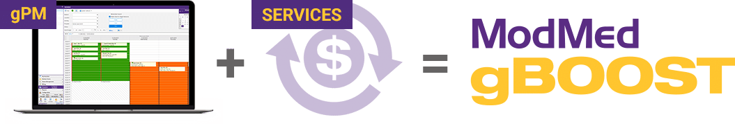 gPM + Services = ModMed gBoost gPM + Services = ModMed gBoost