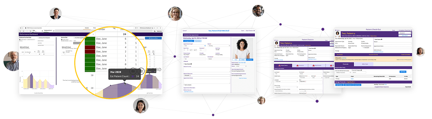 A graphic showing that ModMed BOOST RCM brings together our people and our award-winning software. A graphic showing that ModMed BOOST RCM brings together our people and our award-winning software.
