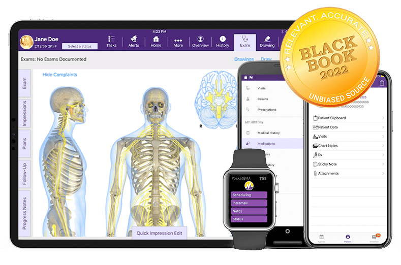 The ModMed Urology suite, which includes solutions for your desktop, mobile phone and Apple Watch.