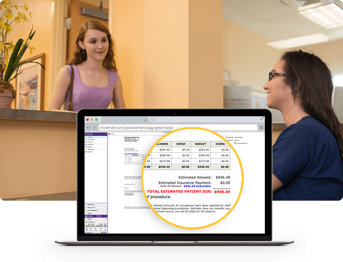 gEstimator in gastroenterology practice management software