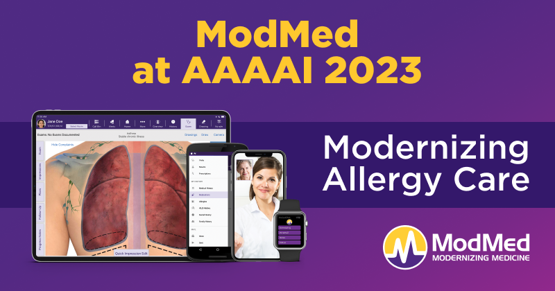 ModMed at AAAAI 2023: Modernizing Allergy Care With Its Latest Software Innovations