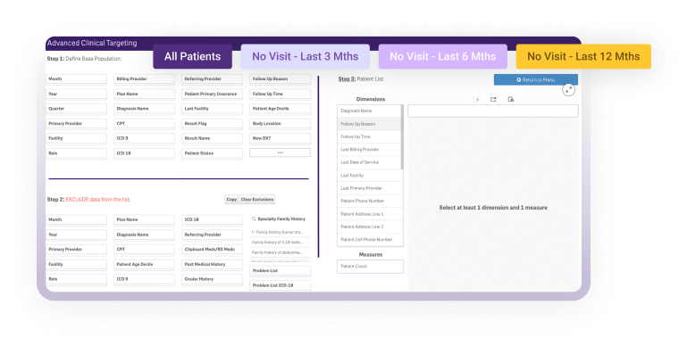 An image of our advanced clinical targeting report.