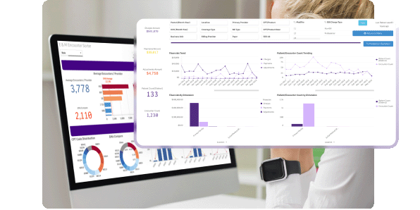 Charts and graphs on a screen in Premium Analytics Charts and graphs on a screen in Premium Analytics