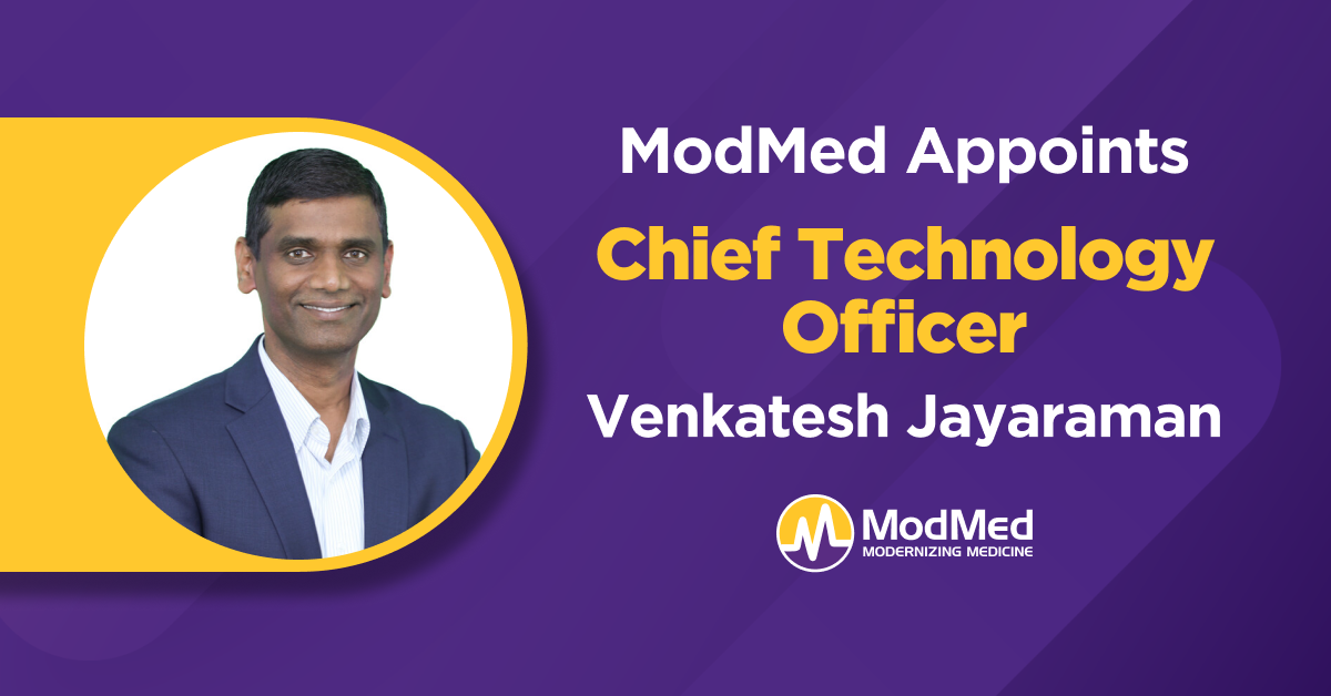 ModMed Appoints CTO Venkatesh Jayaraman