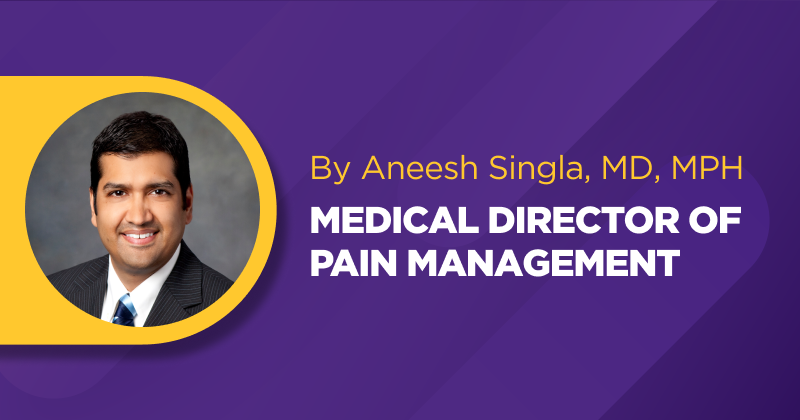 By Aneesh Singla, MD, Medical Director of Pain Management at ModMed