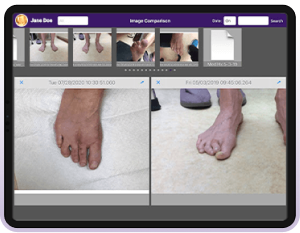 Screenshot of integrated camera and photo storage features in electronic health record 